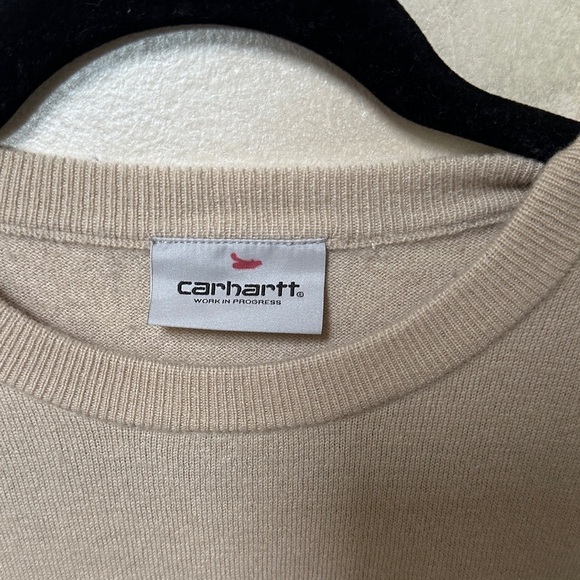 Carhartt Men's Tan Crewneck Lambswool Sweater - Picture 2 of 12